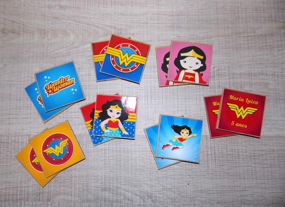Mulher Maravilha Baby / Jogo da Memória / mdf / 7 Pares