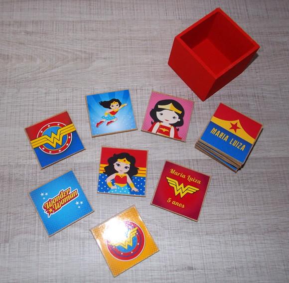 Mulher Maravilha Baby / Jogo da Memória / mdf / 7 Pares