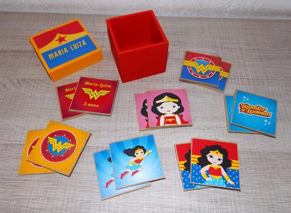 Mulher Maravilha Baby / Jogo da Memória / mdf / 7 Pares