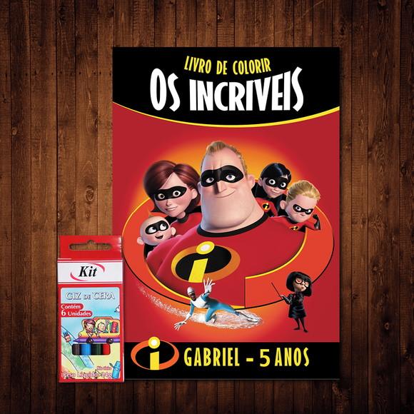 os Incríveis / Livro de Colorir / Giz de Cera
