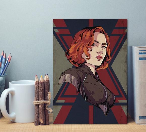Placa / Viuva Negra / 20x30cm / MDF / 3mm
