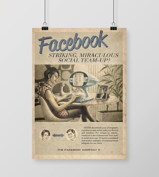 Pôster Facebook / Vintage