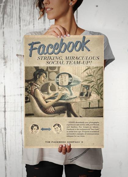 Pôster Facebook / Vintage