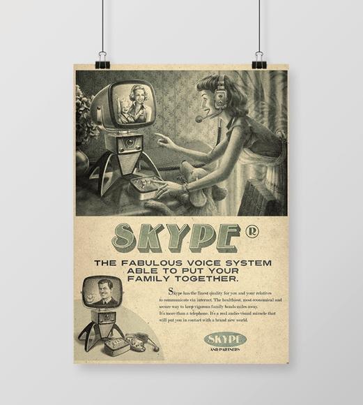 Pôster Skype / Vintage