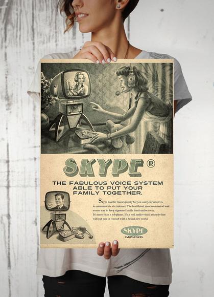 Pôster Skype / Vintage