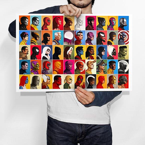 Quadro / All Star Marvel / 20x30cm / com Vidro