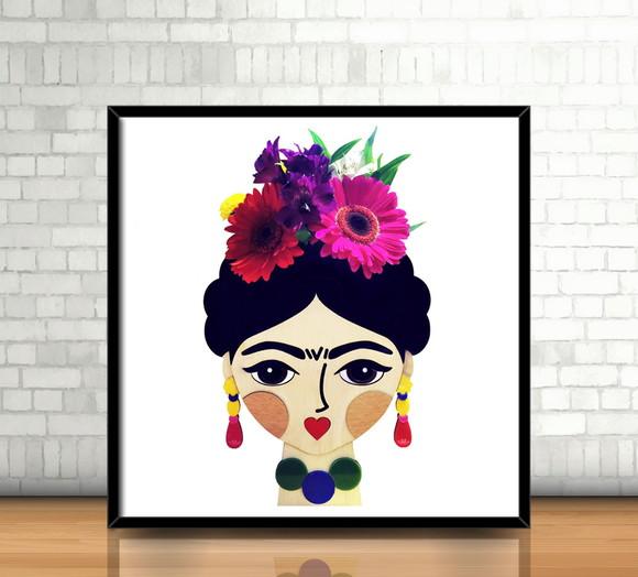 Quadro / Frida Kahlo (20x20cm)