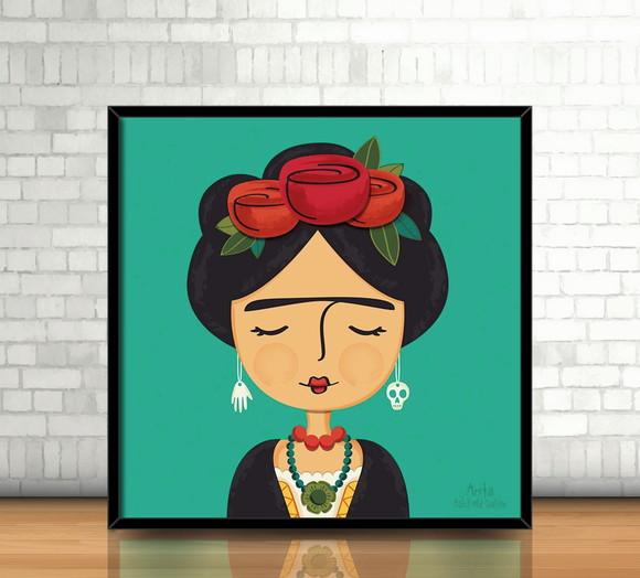 Quadro / Frida Kahlo (20x20cm)