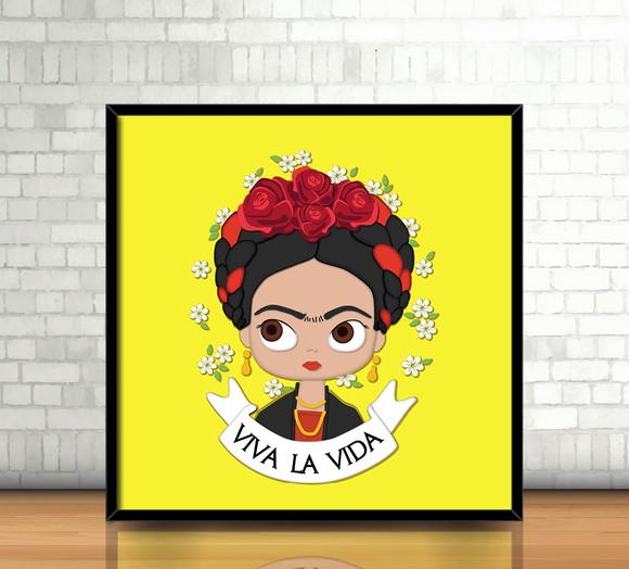 Quadro / Frida Kahlo (20x20cm)