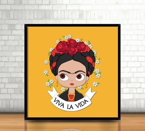 Quadro / Frida Kahlo (20x20cm)