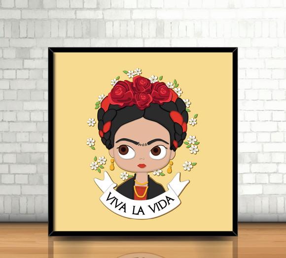Quadro / Frida Kahlo (20x20cm)