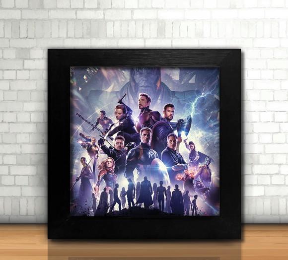 Quadro / Vingadores Ultimato / 20x20cm / com vidro