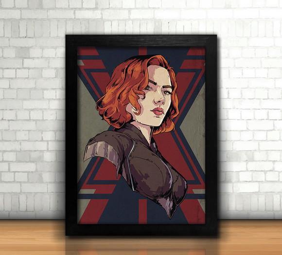 Quadro / Viuva Negra / 20x30cm / com vidro