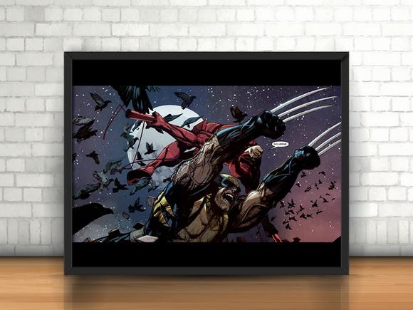 Quadro / Wolverine & Demolidor / 20x30cm / com Vidro