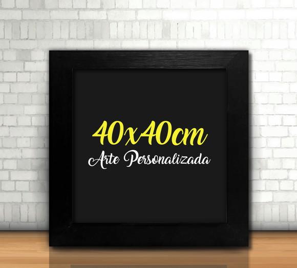 Quadro 40x40cm / Arte Personalizada / com Vidro
