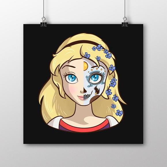 Quadro Alice/Catrina (20x20cm)