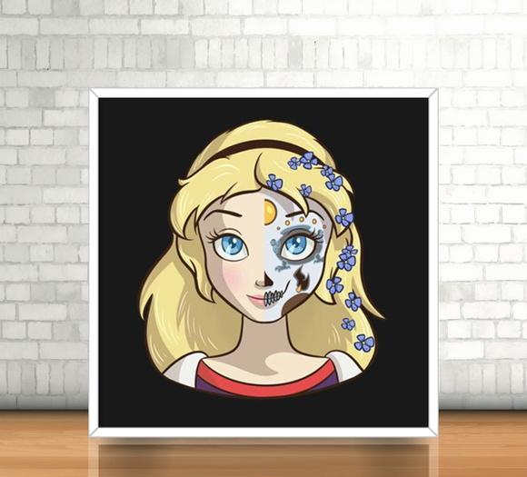 Quadro Alice/Catrina (20x20cm)