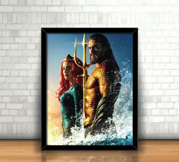 Quadro Aquaman & Mera / Liga da Justiça