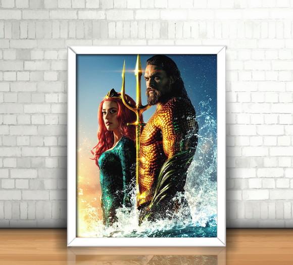 Quadro Aquaman & Mera / Liga da Justiça