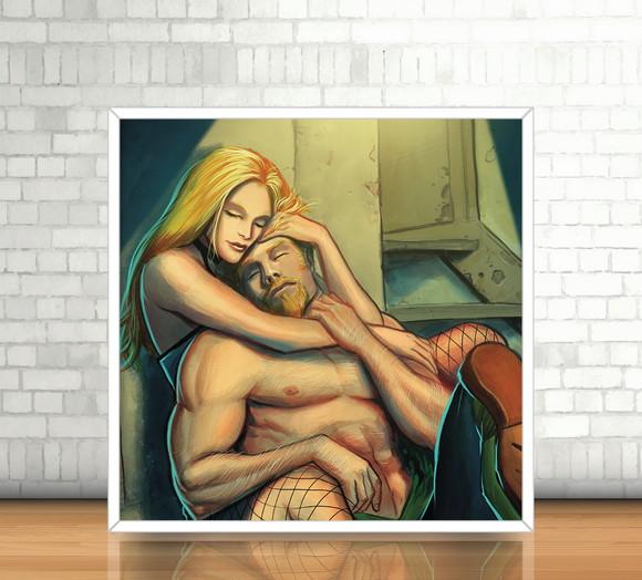Quadro Arqueiro Verde & Canário Negro