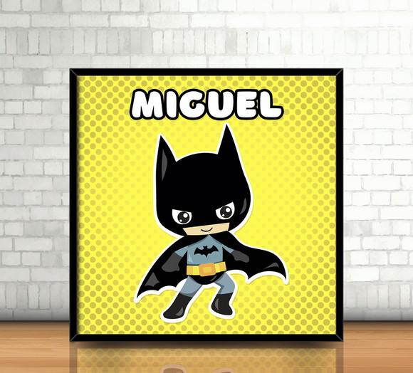 Quadro Batman / Personalizado (20x20cm)