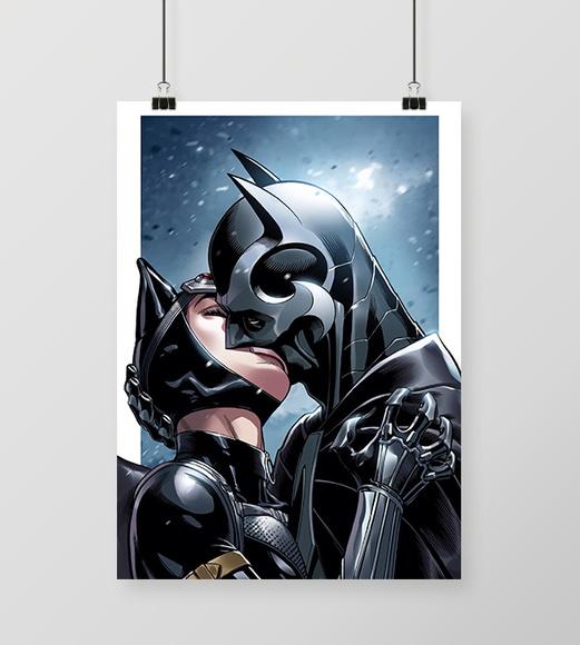 Quadro Batman & Mulher Gato