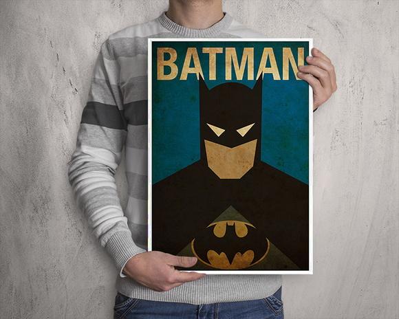 Quadro Batman Minimalista