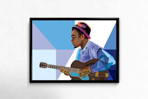 Quadro Blues / 20x30cm / Com Vidro