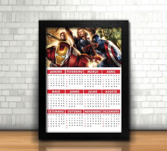 Quadro Calendário Vingadores