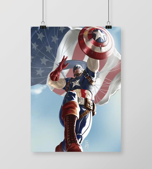 Quadro Capitão América