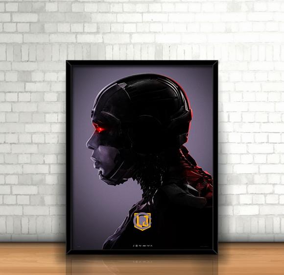 Quadro Cyborg / Liga da Justiça