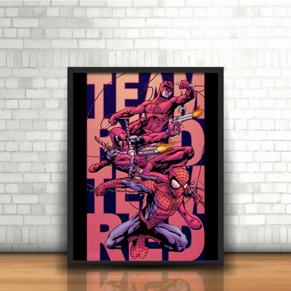 Quadro Daredevil, Deadpool & Spiderman