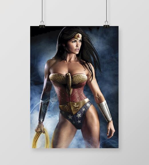Quadro Darkness / Mulher-Maravilha
