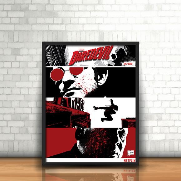 Quadro Demolidor / Defensores / 20x30cm / com Vidro