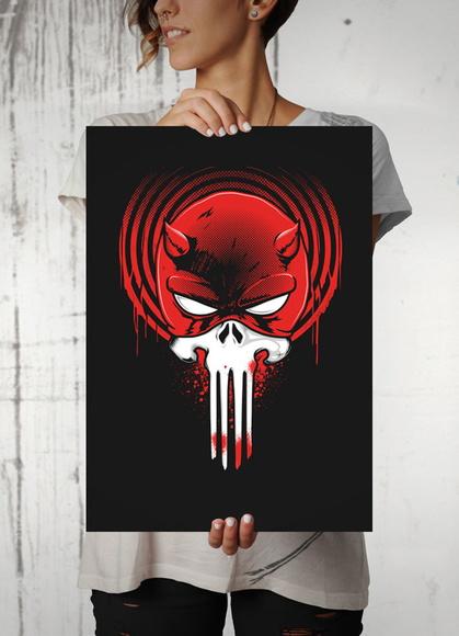 Quadro Demolidor & Justiceiro