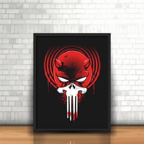 Quadro Demolidor & Justiceiro