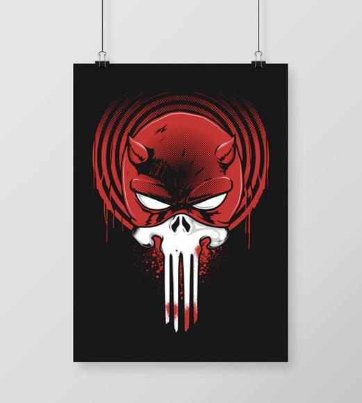Quadro Demolidor & Justiceiro