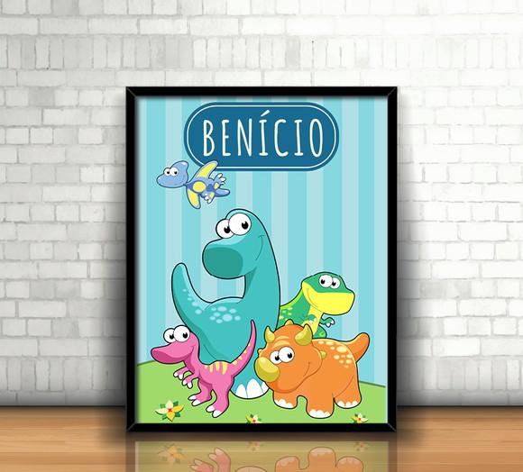Quadro Dinossauros (Cute)