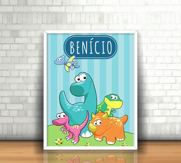 Quadro Dinossauros (Cute)