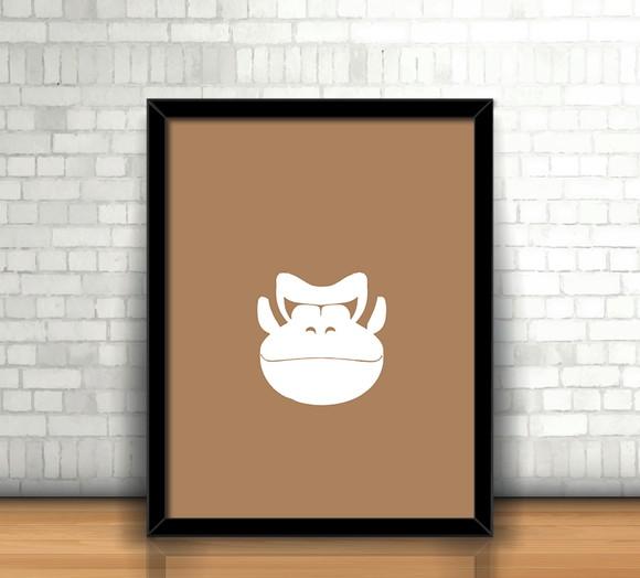 Quadro Donkey Kong / Minimalista