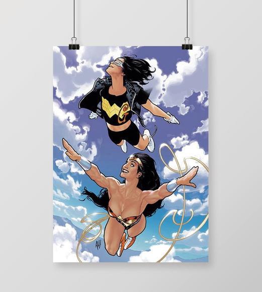 Quadro Donna Troy e Mulher-Maravilha