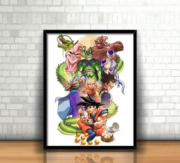 Quadro Dragon Ball Z / 20x30cm / Com Vidro