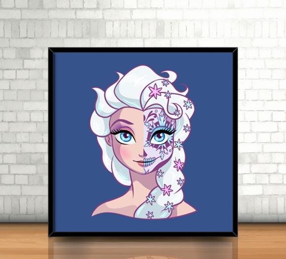 Quadro Elsa (Frozen)/Catrina (20x20cm)