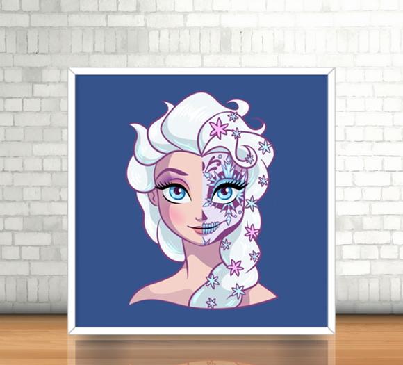 Quadro Elsa (Frozen)/Catrina (20x20cm)
