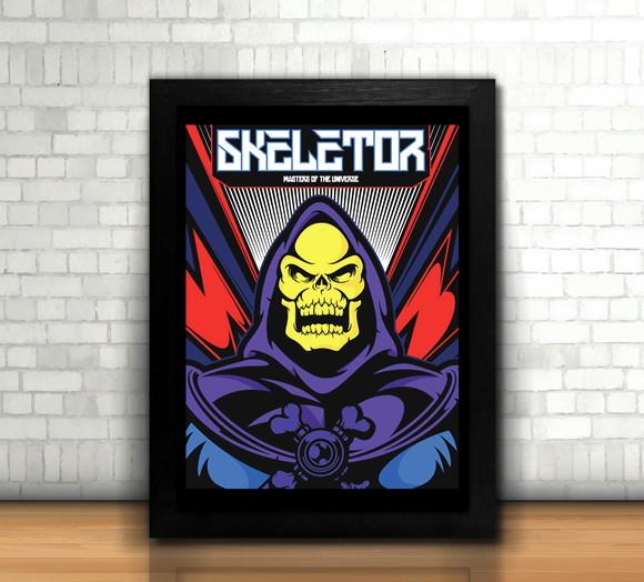 Quadro Esqueleto / He-Man / 20x30cm / com vidro