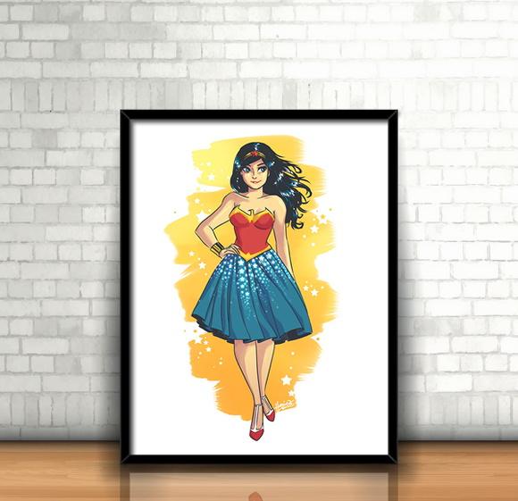 Quadro Fashion / Mulher-Maravilha
