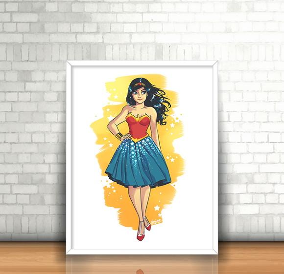 Quadro Fashion / Mulher-Maravilha
