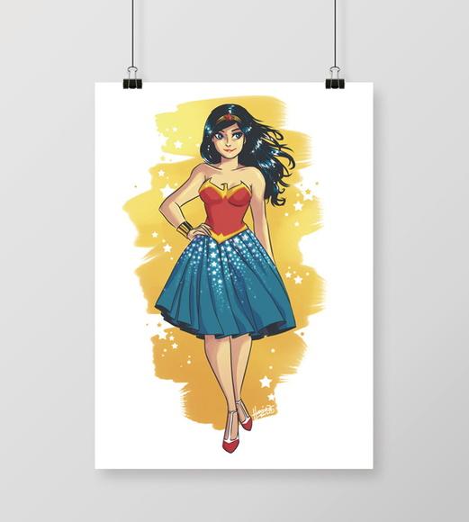 Quadro Fashion / Mulher-Maravilha