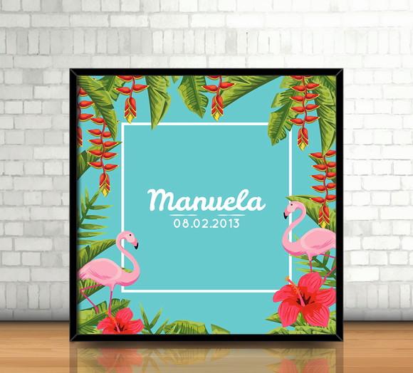 Quadro Flamingo (20x20cm)