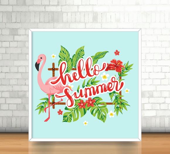 Quadro Flamingo (20x20cm)